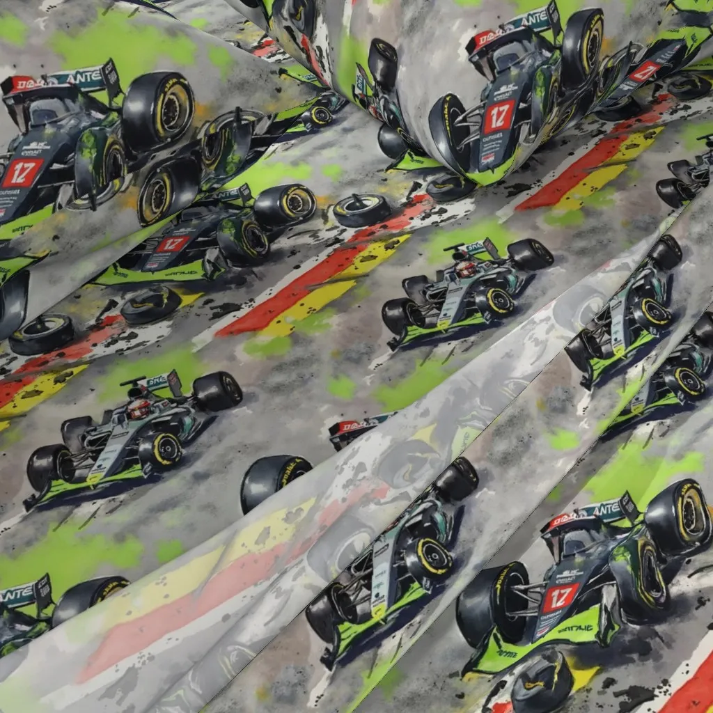 A Bad Day At The Car Race Queen Sheet Set - Black alternate view