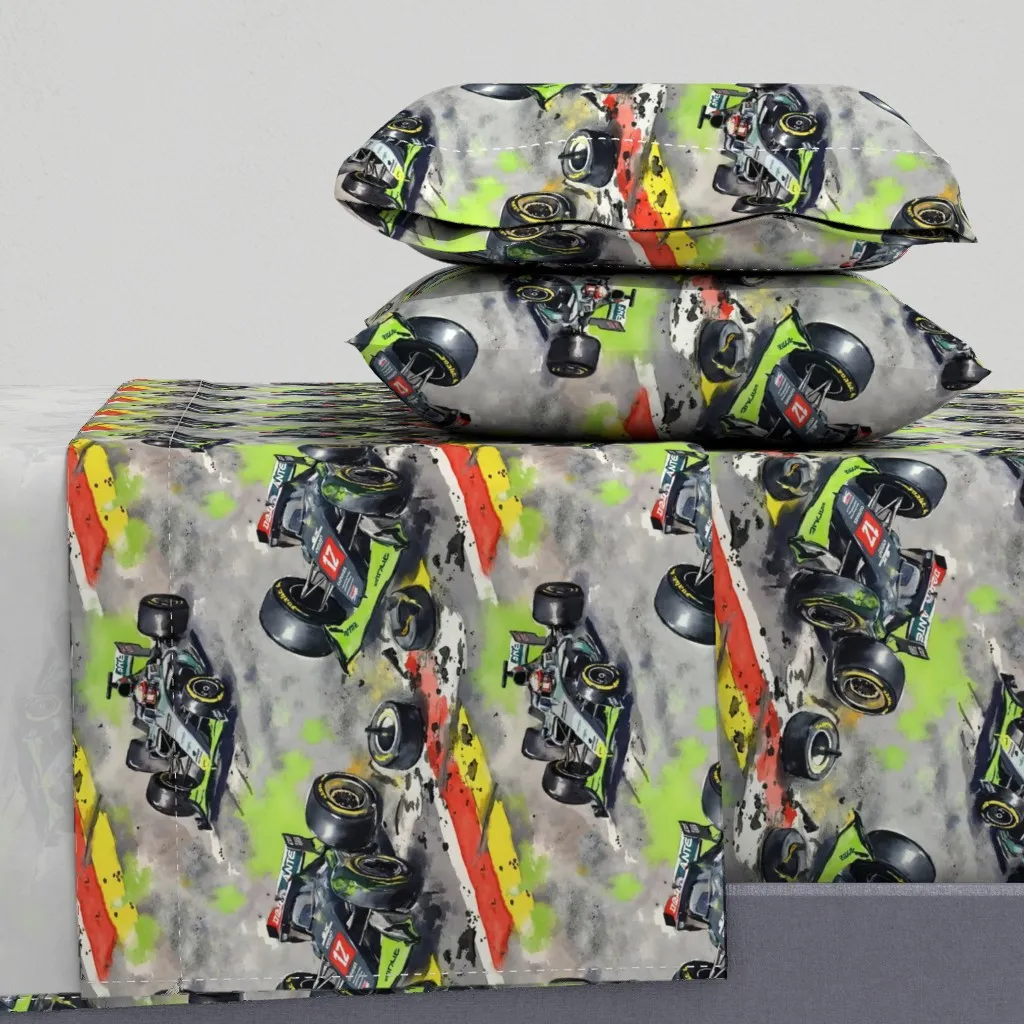 A Bad Day At The Car Race Queen Sheet Set - Black product
