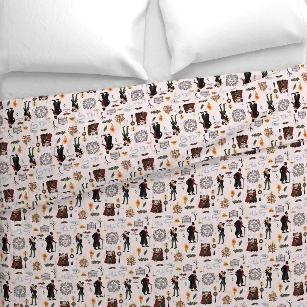 A Christmas Carol Charles Duvet Cover - Off-White alternate view
