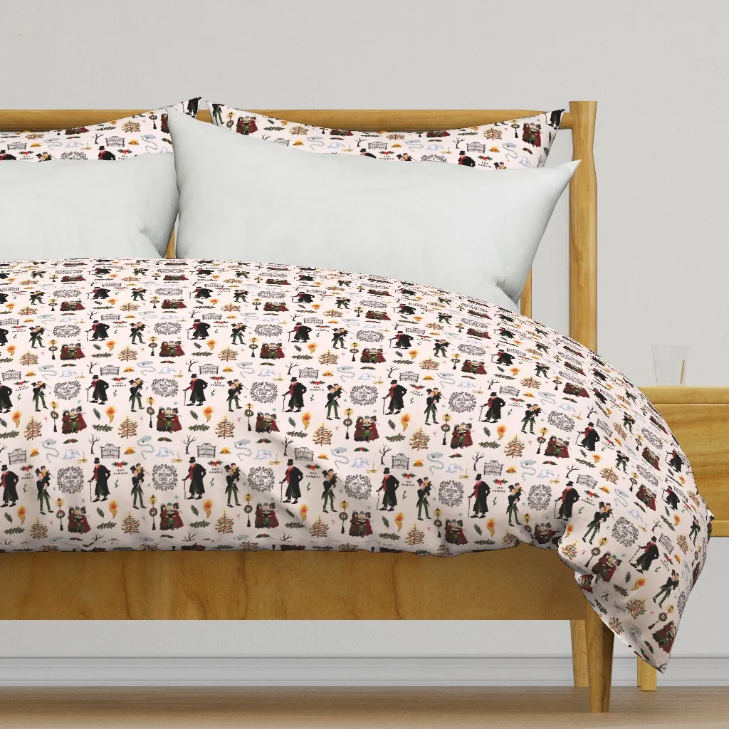 A Christmas Carol Charles Duvet Cover - Off-White product