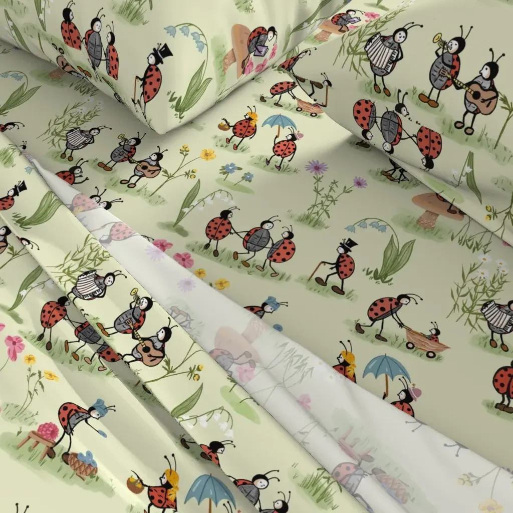 A Ladybug Life Twin XL Sheet Set - Red alternate view