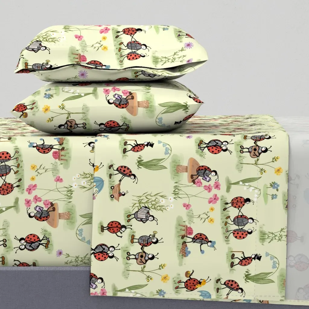 A Ladybug Life Twin XL Sheet Set - Red product