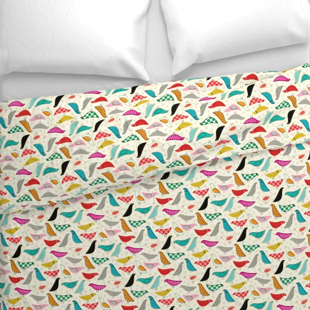 A Nod To The House Bird Duvet Cover - Teal alternate view
