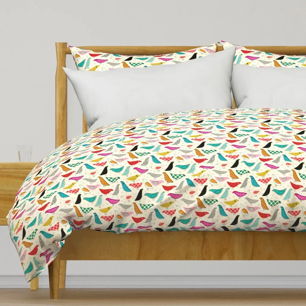 A Nod To The House Bird Duvet Cover - Teal product