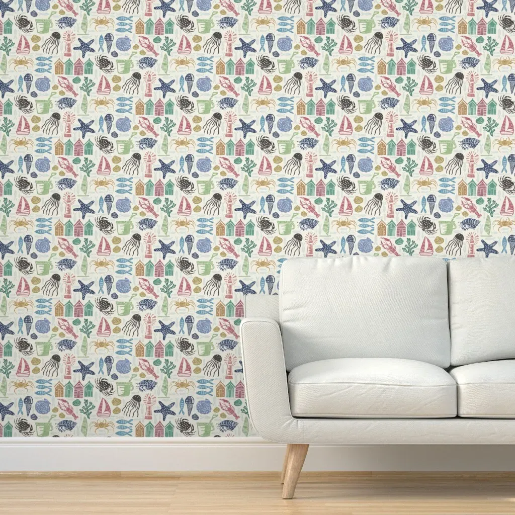 A Trip To The Beach Peel and Stick Wallpaper - Off-White product
