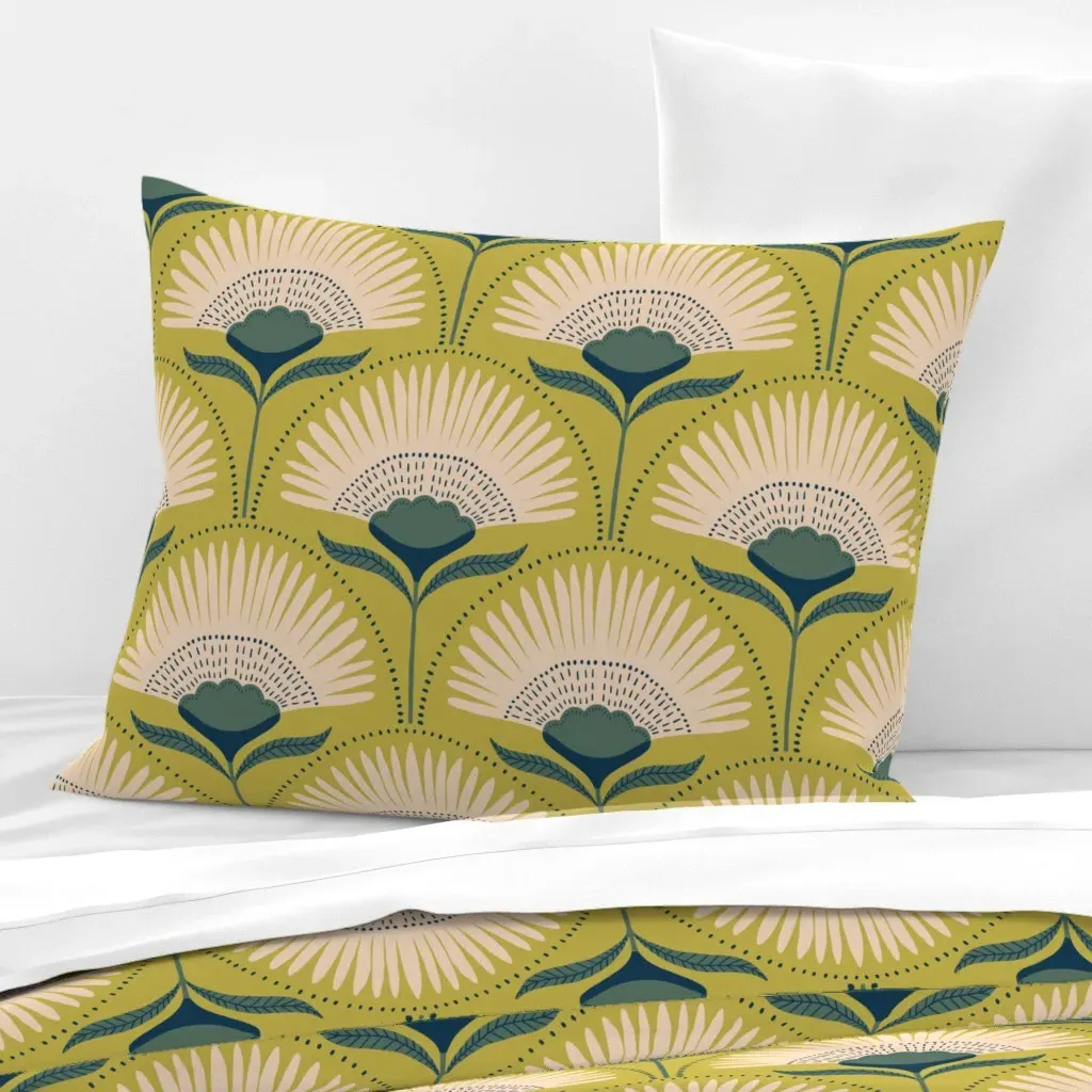 Aara 2 Citron Standard Knife Edge Cushion Cover - Beige, Cotton Sateen product