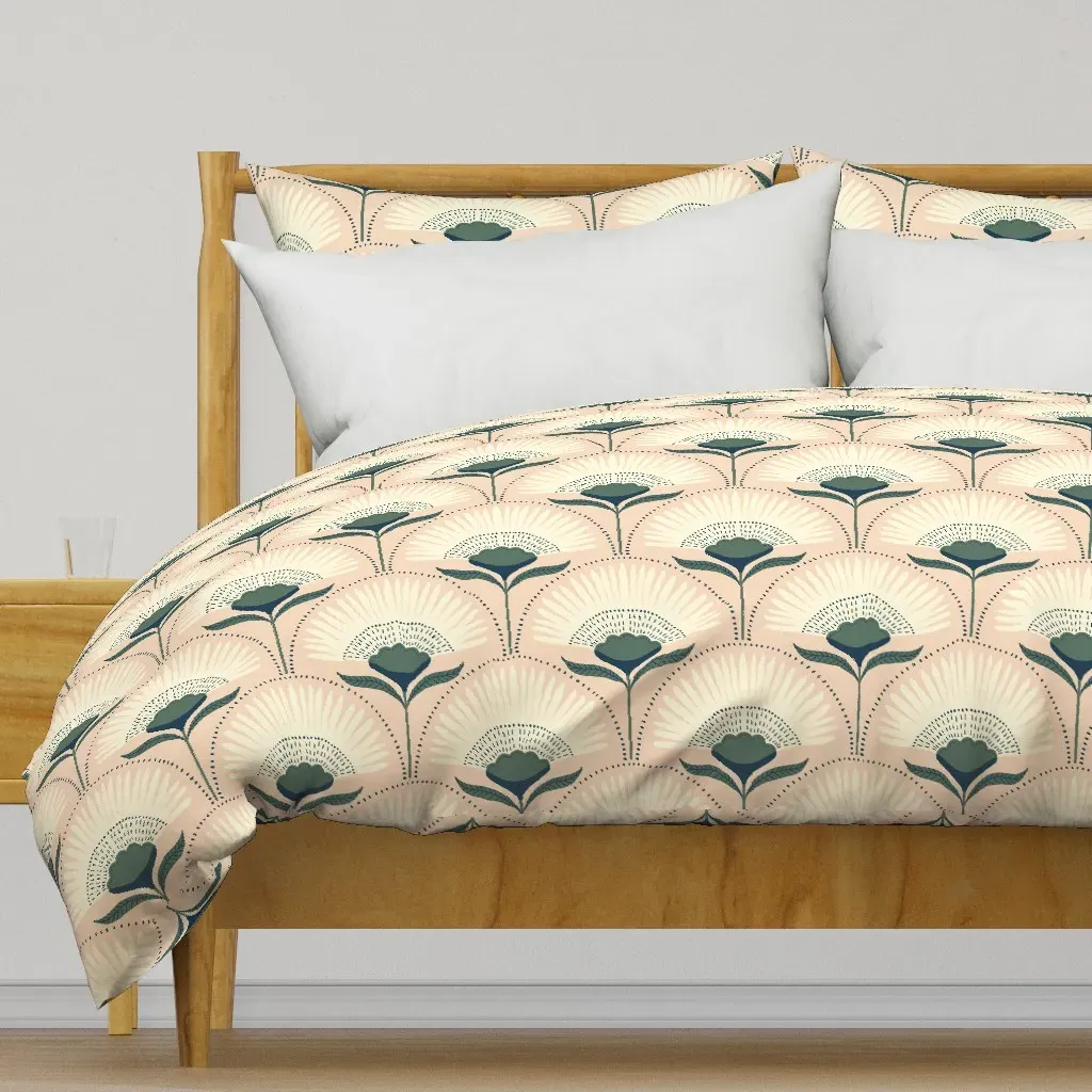 Aara 2 Floral/Palm Duvet Cover - Off-White product