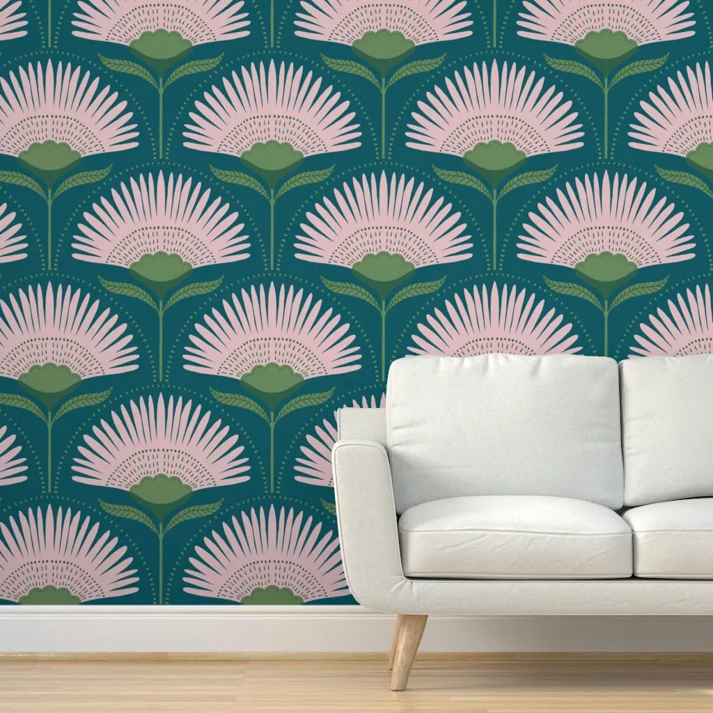 Aara Floral Peel and Stick Wallpaper - Pink product