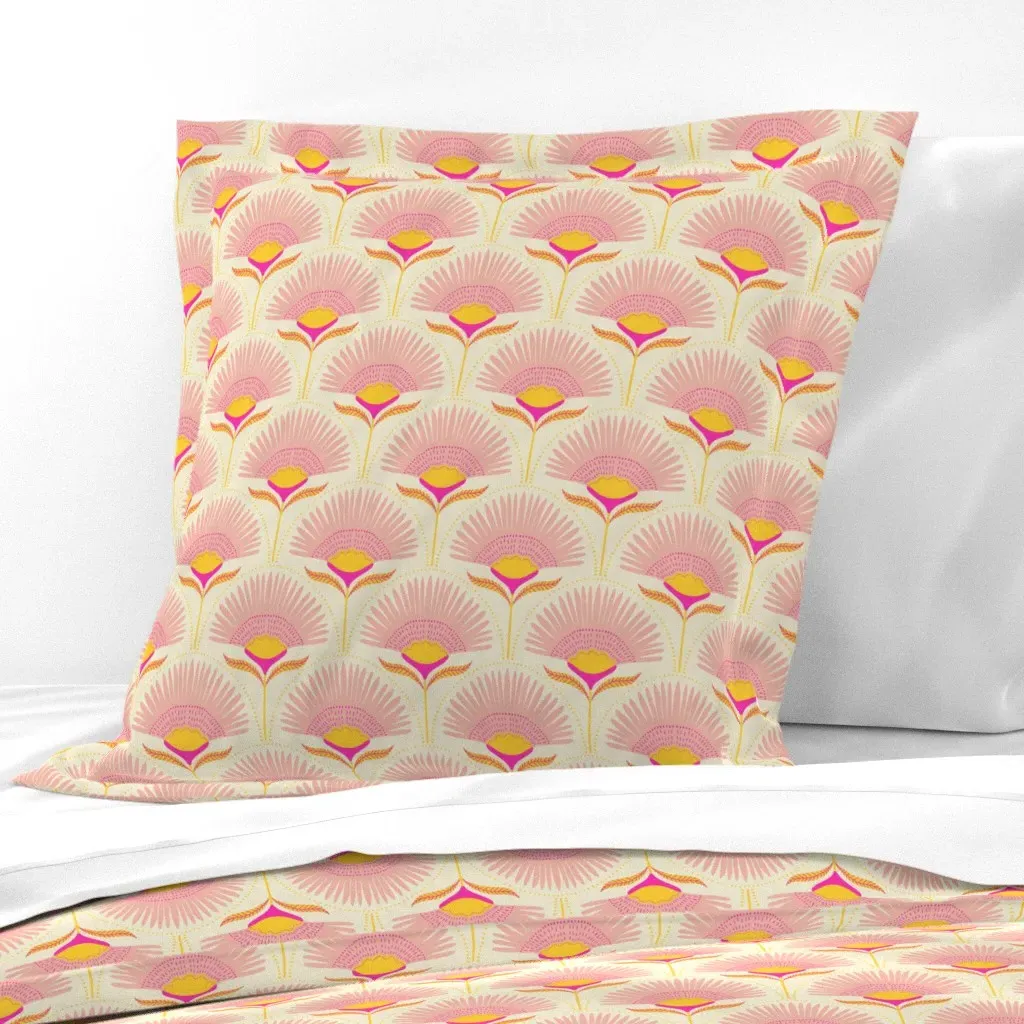Aara Palm Euro Pillow Sham - Pink product