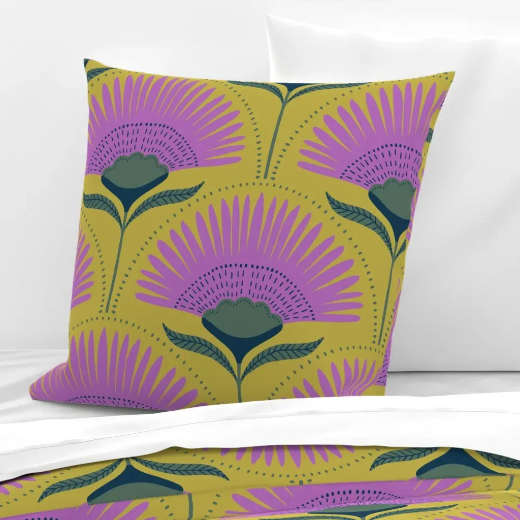 Aara Palm Euro Pillow Sham - Purple product