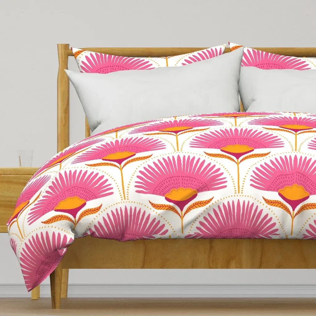 Aara Palm Flora Large Duvet Cover - Pink product