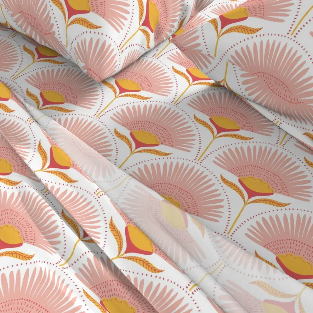 Aara Palm Queen Sheet Set - Pink alternate view