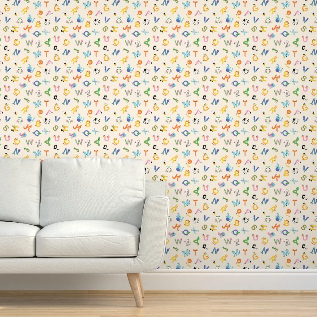 Abc Animals Peel and Stick Wallpaper - Multicolor product