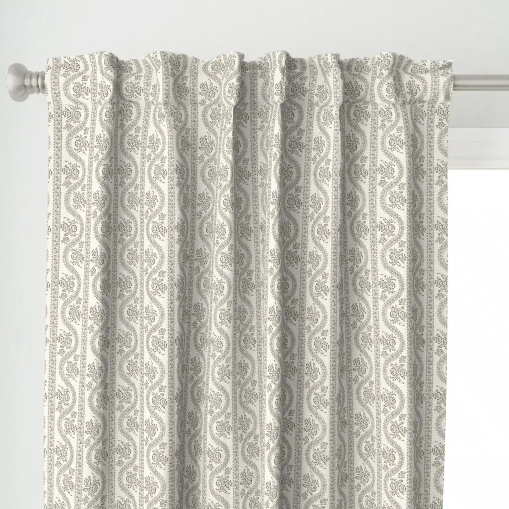 Abigail Serpentine Bronze Curtain Panel - Taupe alternate view