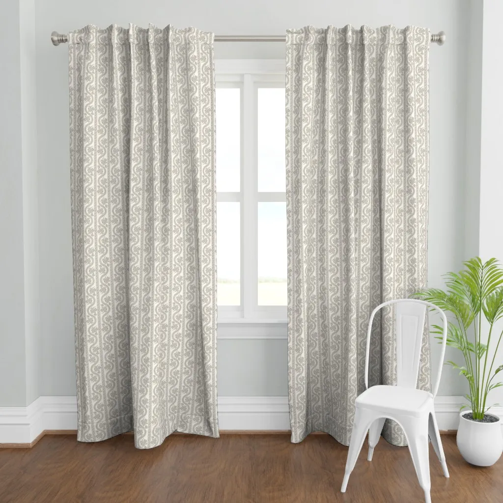 Abigail Serpentine Bronze Curtain Panel - Taupe product