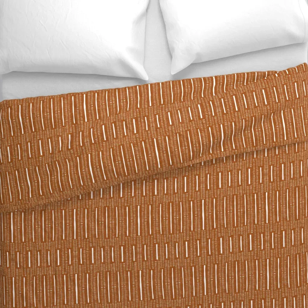 Above The Bar Duvet Cover - Terracotta alternate view