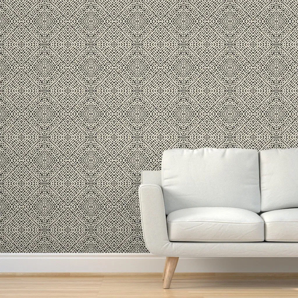 Abstract Boho Geometric Tile Peel and Stick Wallpaper - Dark Gray product