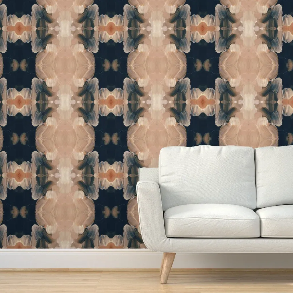 Abstract Brush Strokes Peel and Stick Wallpaper - Taupe product