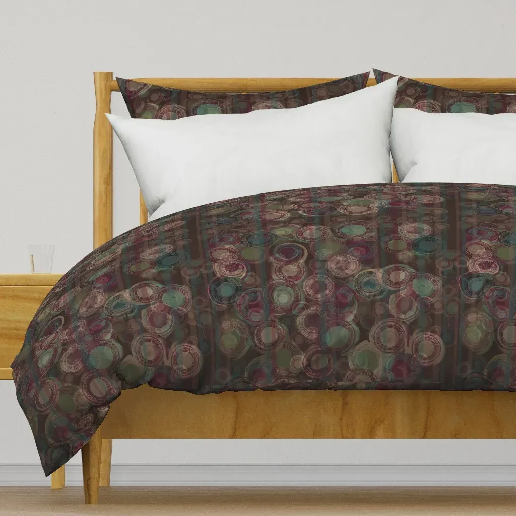 Abstract Bubbles Double Duvet Cover - Burgundy product