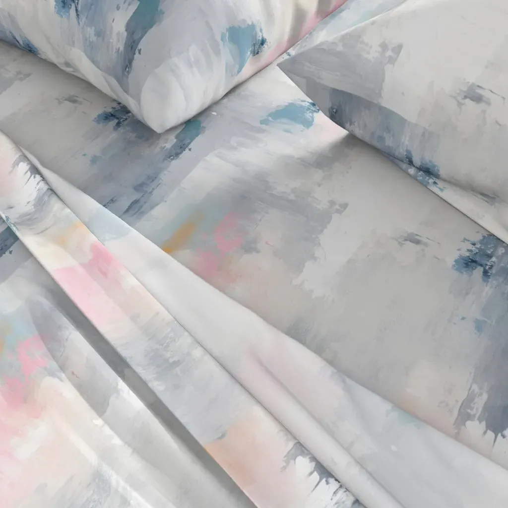 Abstract Cal King Sheet Set - Light Grey alternate view