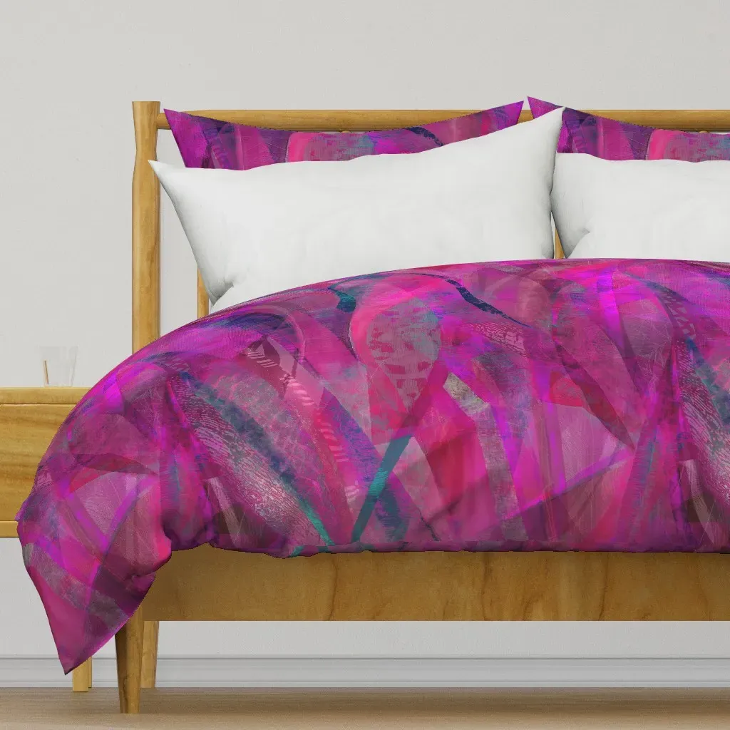 Abstract Duvet Cover - Fuchsia product