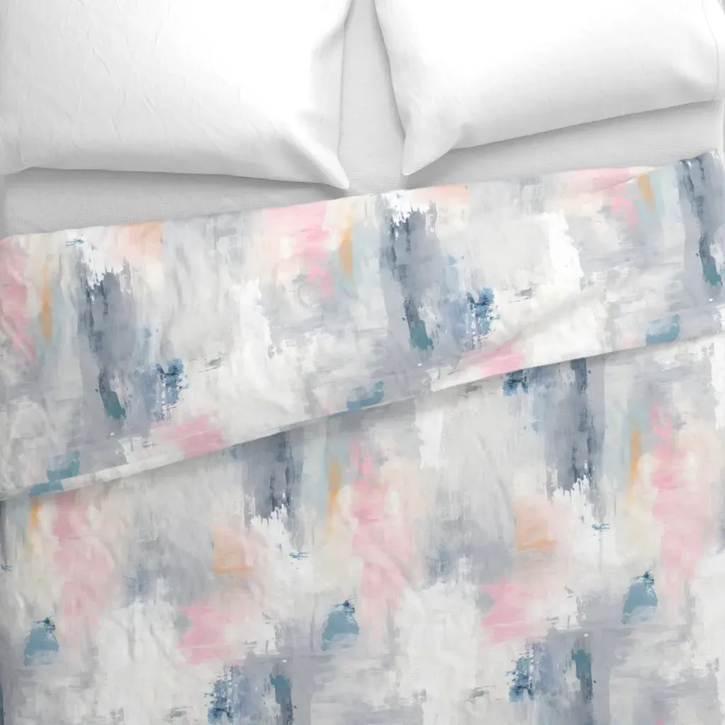 Abstract Duvet Cover - Light Grey alternate view