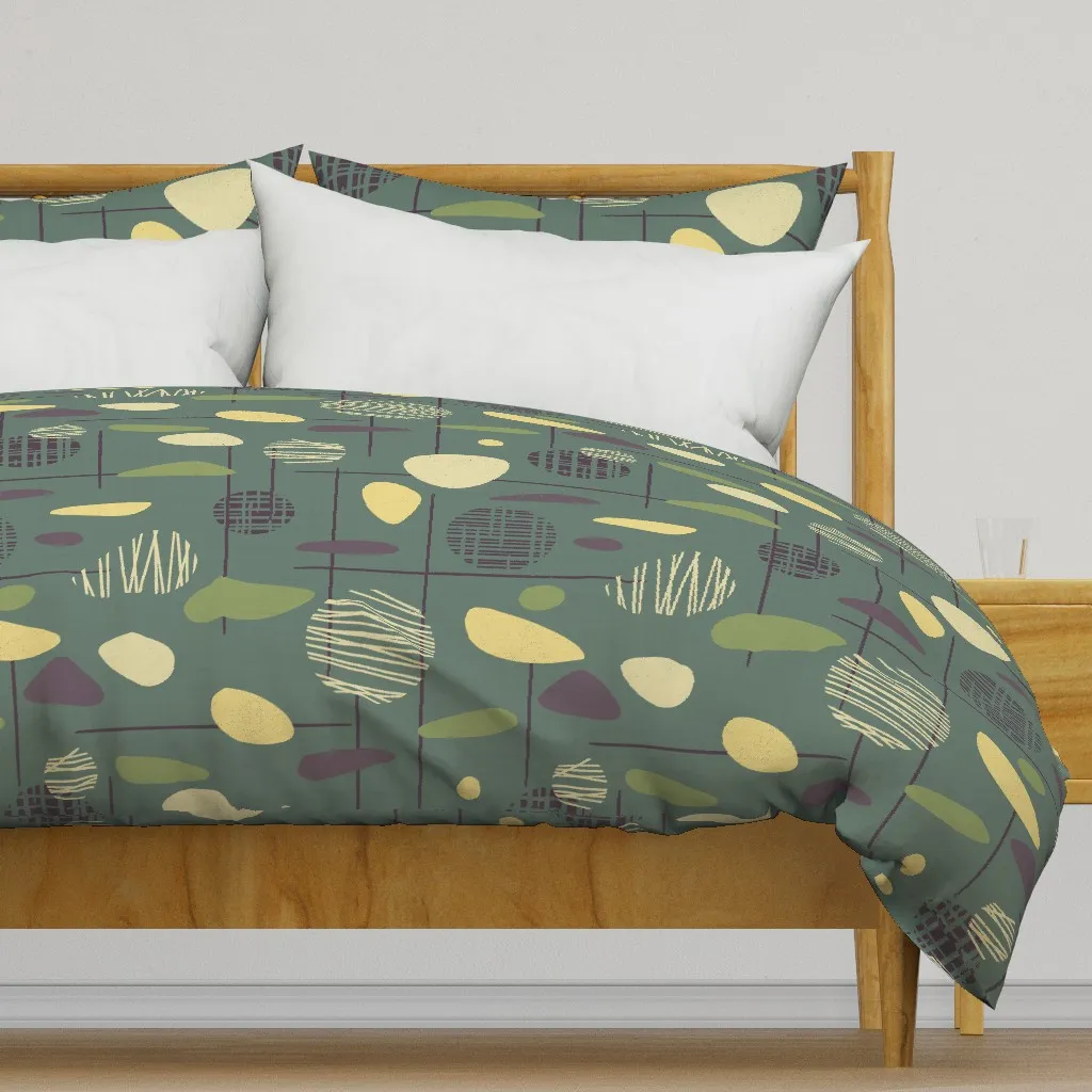 Abstract Duvet Cover - Muted Green product