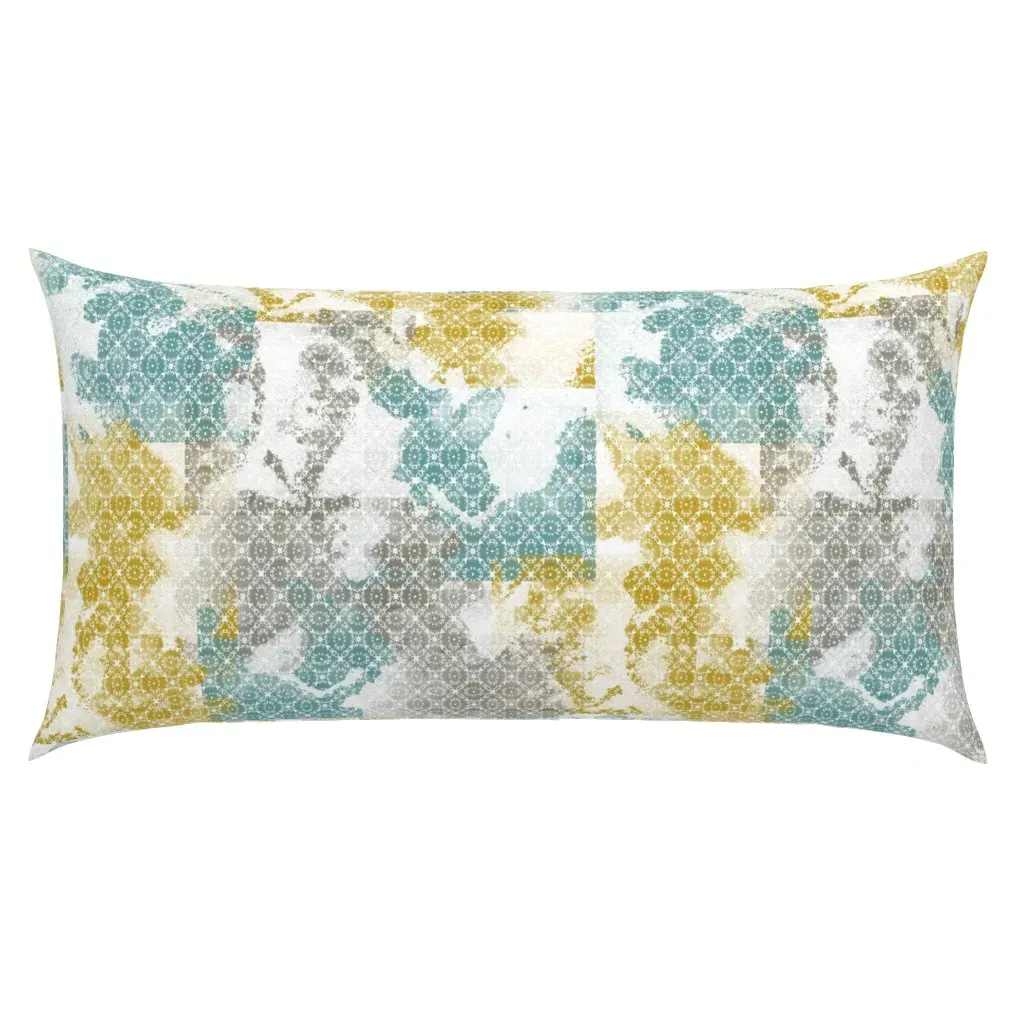 Abstract Geometric King Pillow Sham - Teal product
