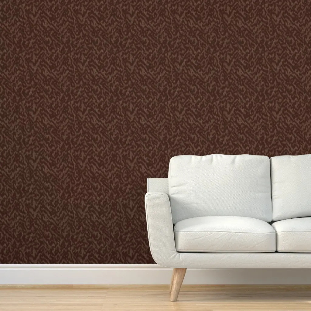 Abstract Ikat Blender 2x12ft Peel and Stick Wallpaper - Dark Oak product
