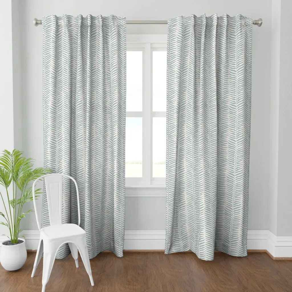 Abstract Linen Textured Curtain Panel - Blue product
