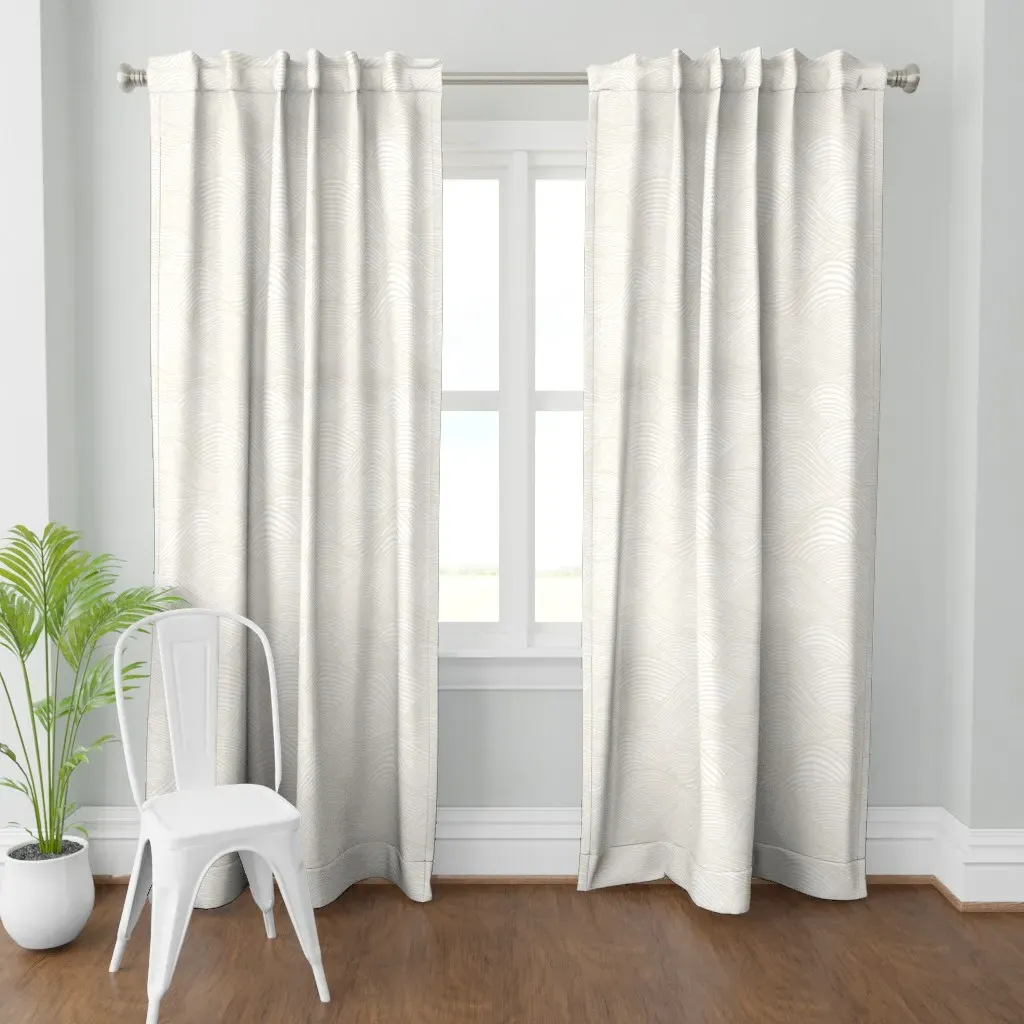 Abstract Ocean Curtain Panel - Beige product