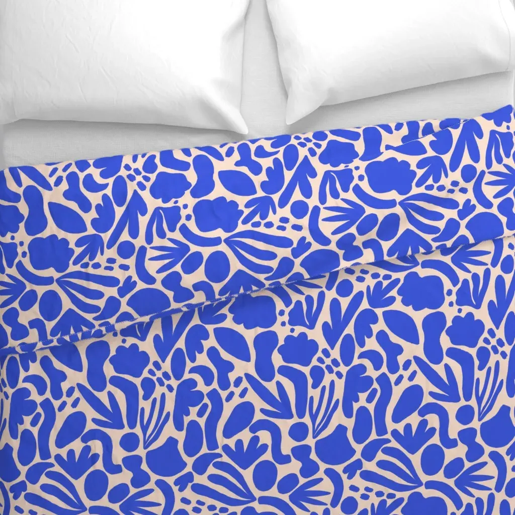 Abstract Ocean Duvet Cover - Electric Blue alternate view