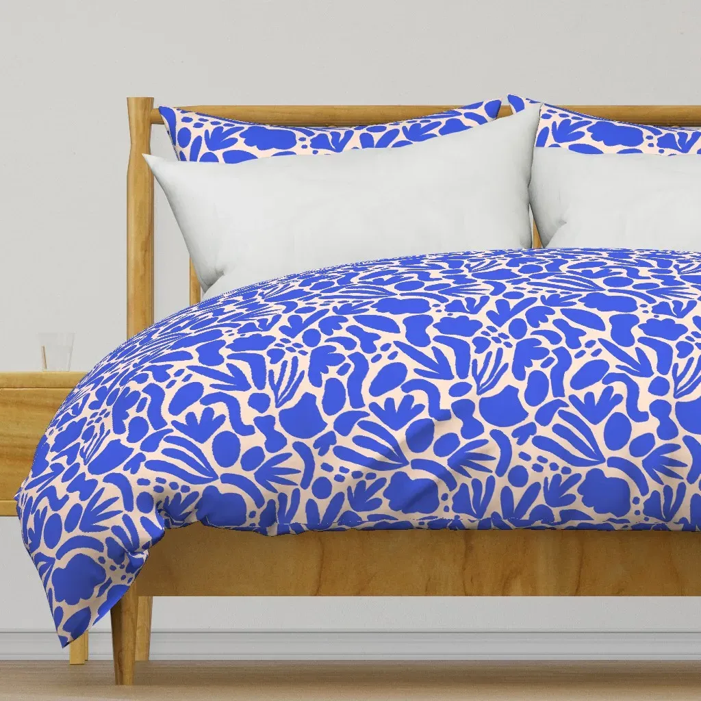Abstract Ocean Duvet Cover - Electric Blue product