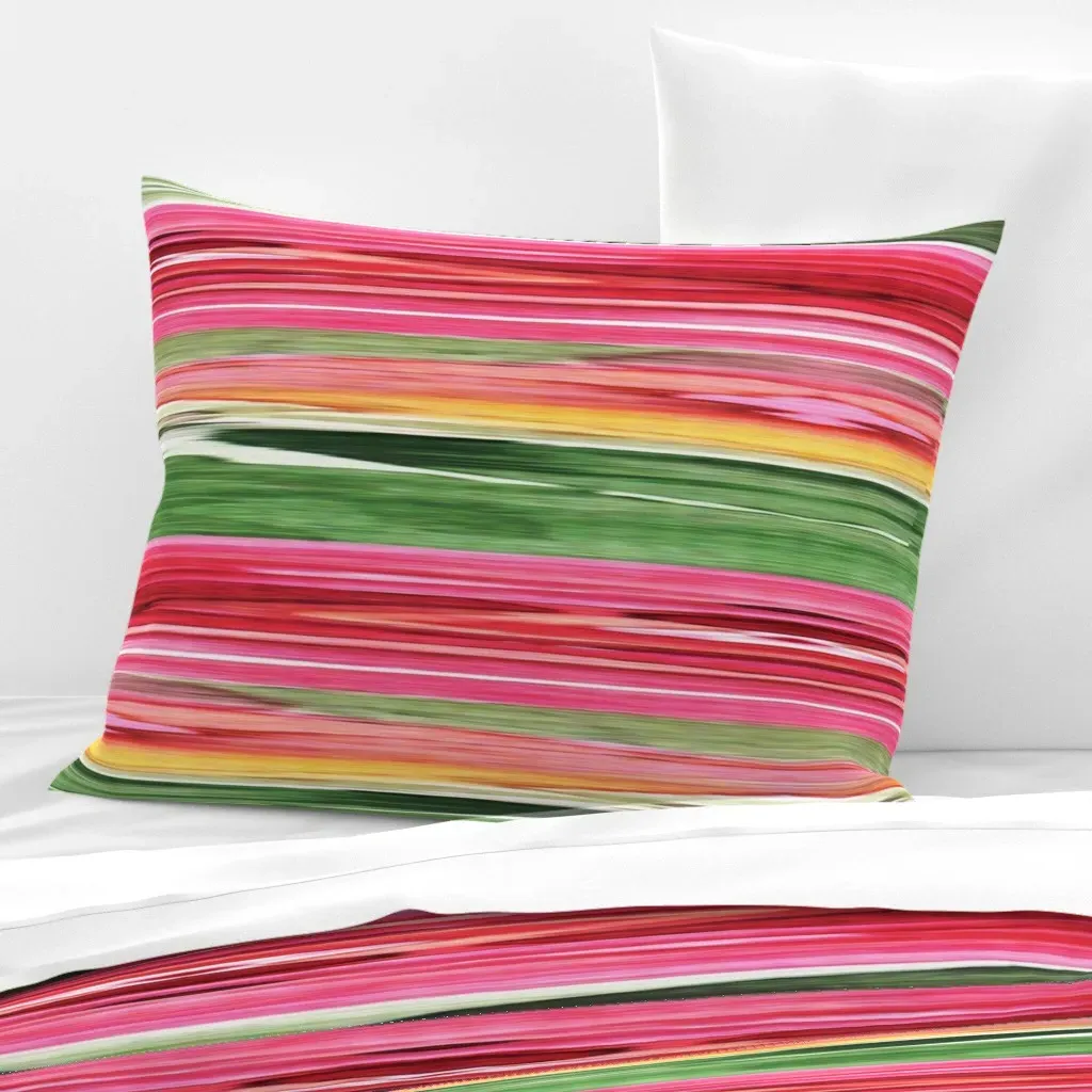 Abstract Pattern Standard Knife Edge Cushion Cover - Pink, Cotton Sateen product