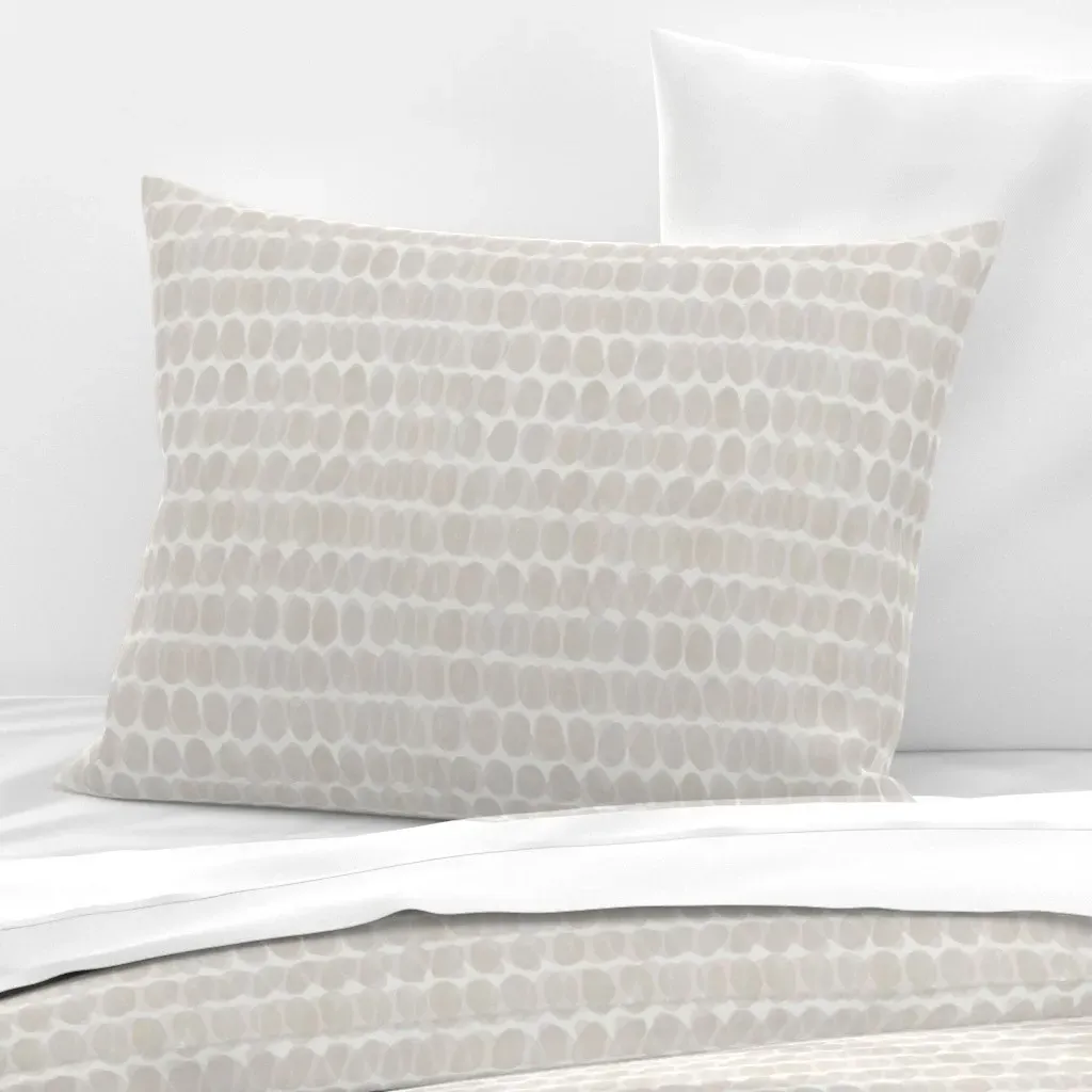 Abstract Pebbles Standard Knife Edge Cushion Cover - Light Beige, Cotton product