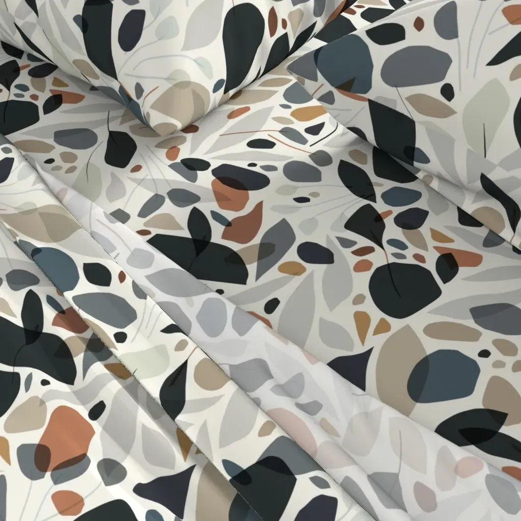 Abstract Petal Burst King Sheet Set - Black alternate view