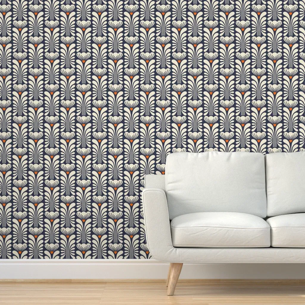Abstract Tulips Peel and Stick Wallpaper - Cream product