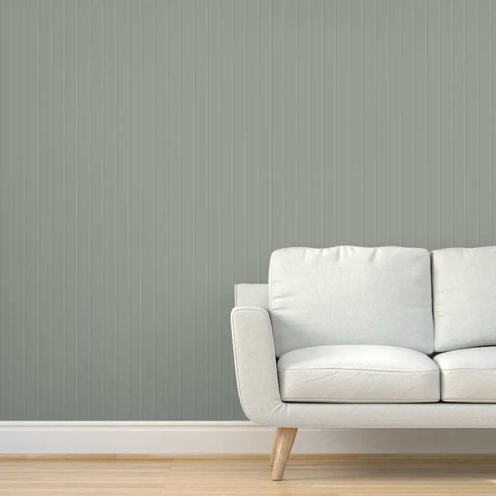 Acacia Haze Beadboard Peel and Stick Wallpaper - Sage Green product