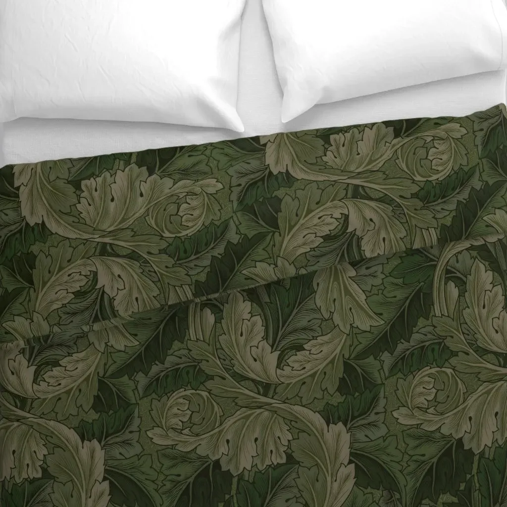 Acanthus In Robin Hood Duvet Cover - Dark Green alternate view