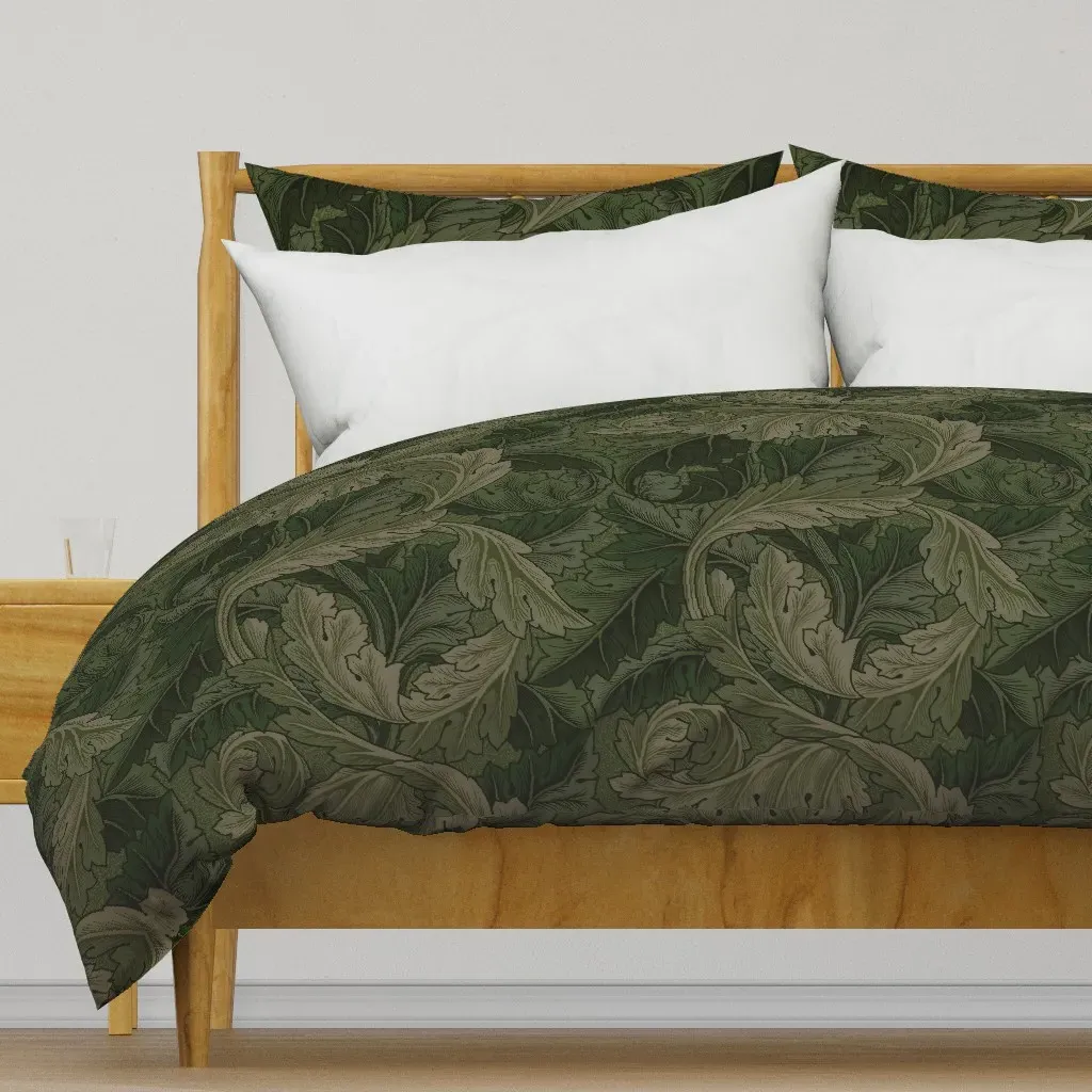 Acanthus In Robin Hood Duvet Cover - Dark Green product