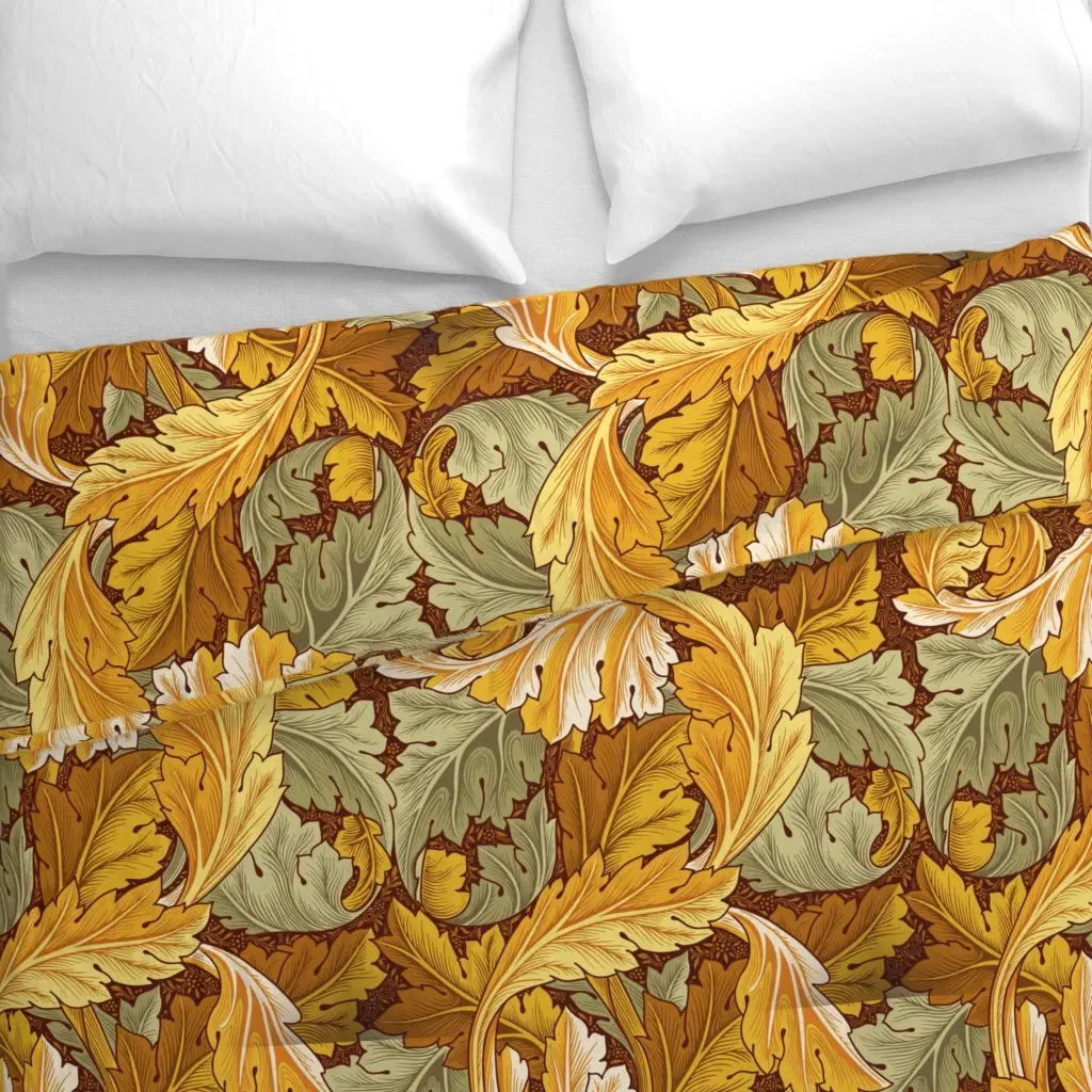 Acanthus Reconstruction Duvet Cover - Golden Yellow alternate view
