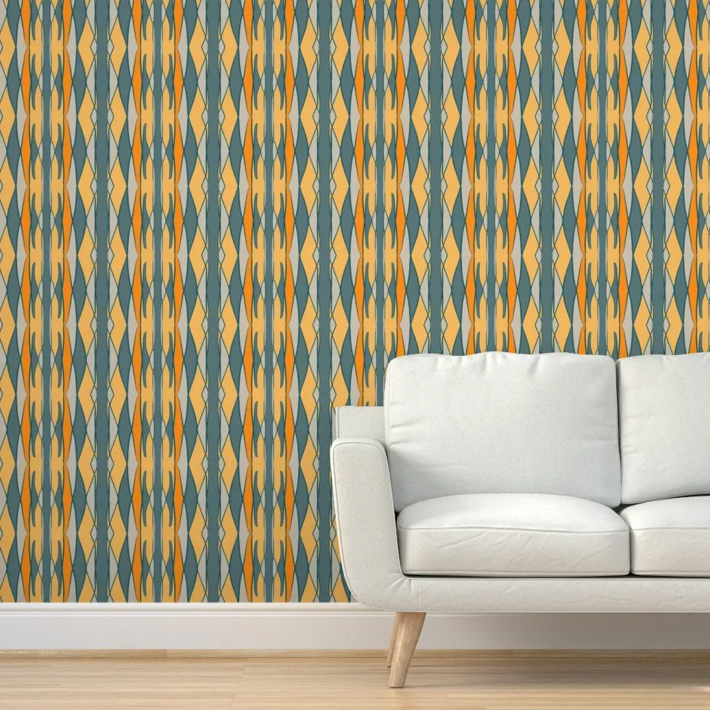 Accordion Peel and Stick Removable Wallpaper - Orange product