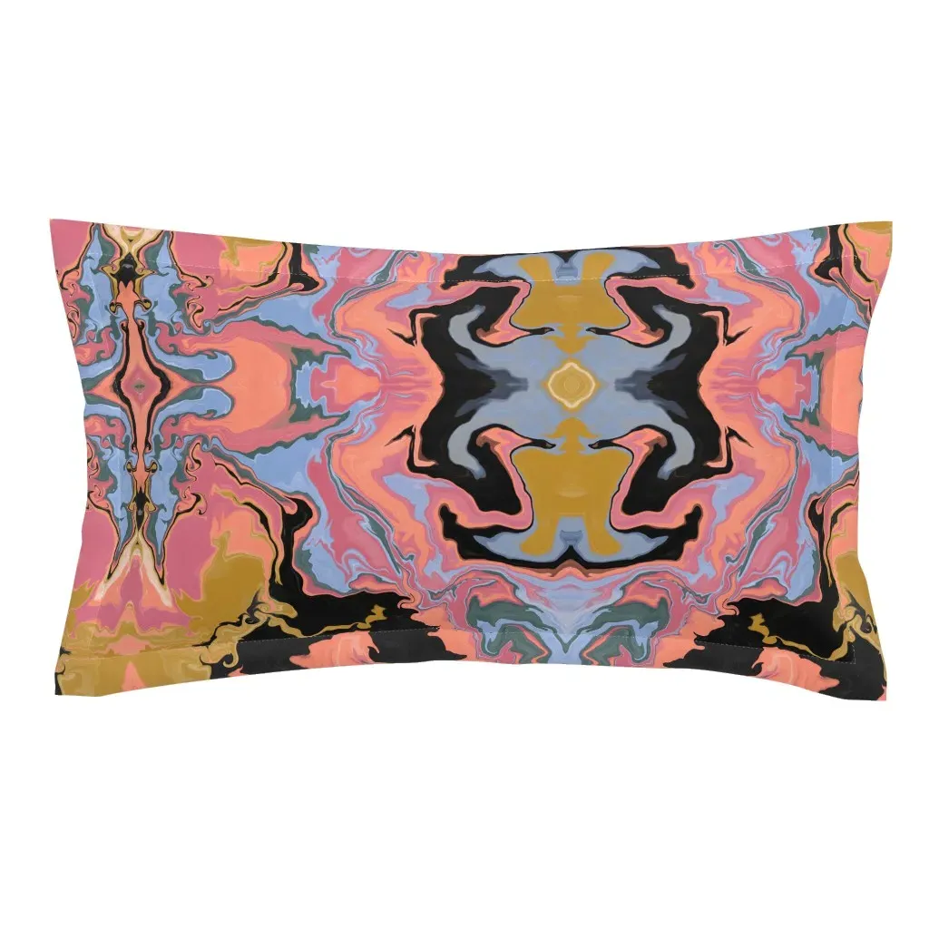 Acid Trip King Size Pillow Sham - Peach product