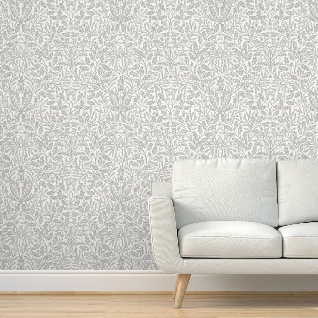 Acorn Arts & Crafts Peel and Stick Wallpaper - Grey product