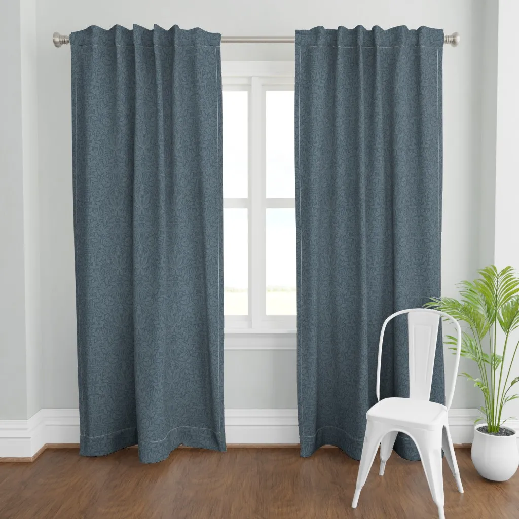 Acorn In Blue Shadow Curtain Panel - Blue product