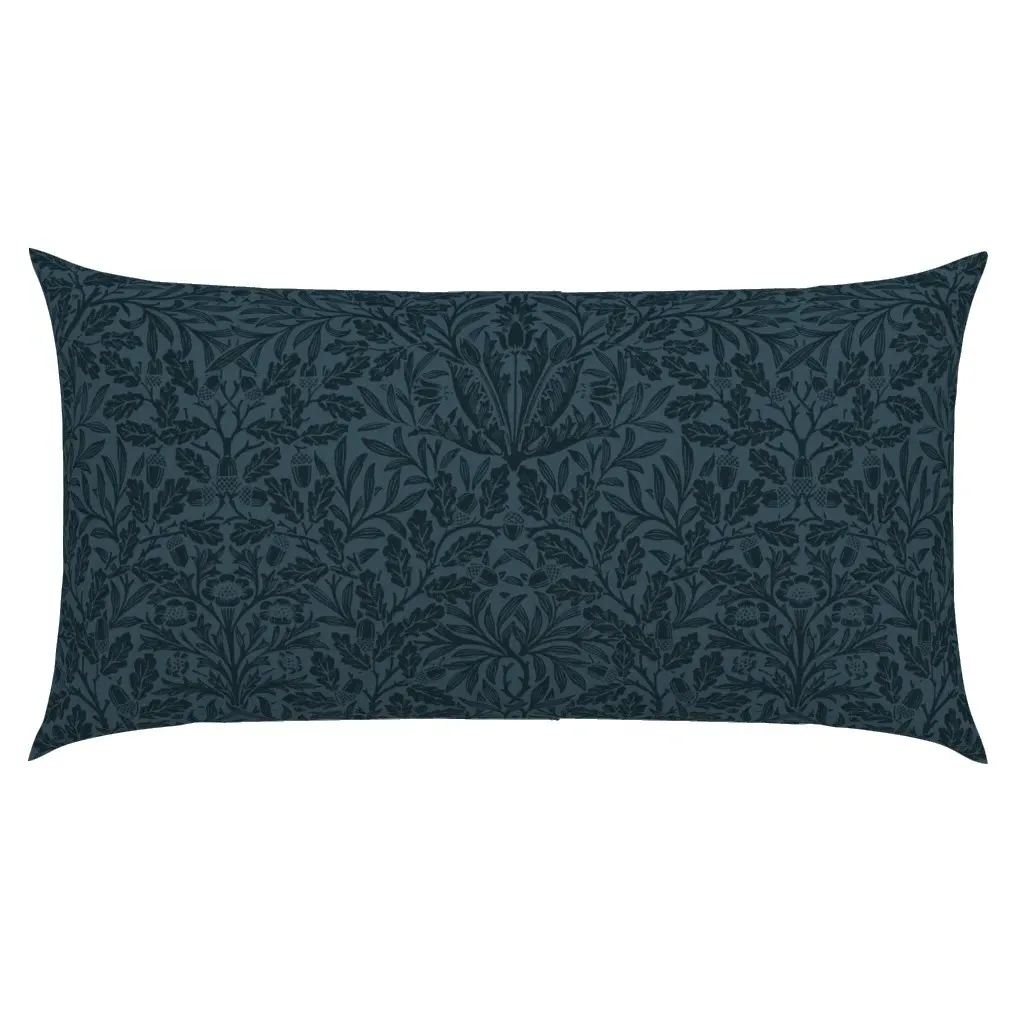 Acorn In Fountain Blue William Morris King Pillow Sham - Dark Teal, Velvet product