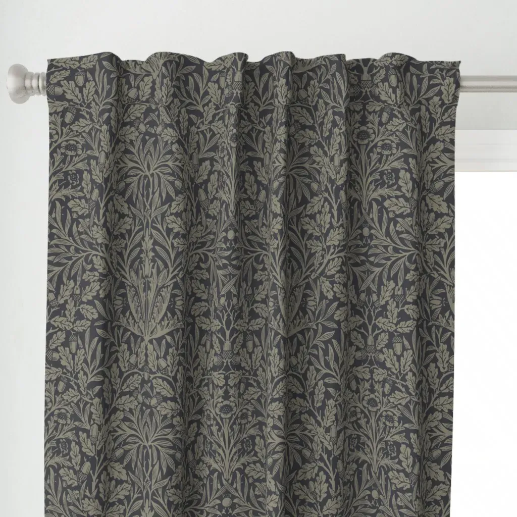 Acorn in Silver Slate Curtain Panel - Taupe alternate view