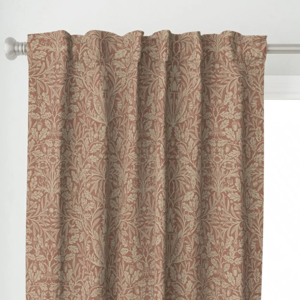 Acorn W. Morris Revival Curtain Panel - Dusty Rose alternate view