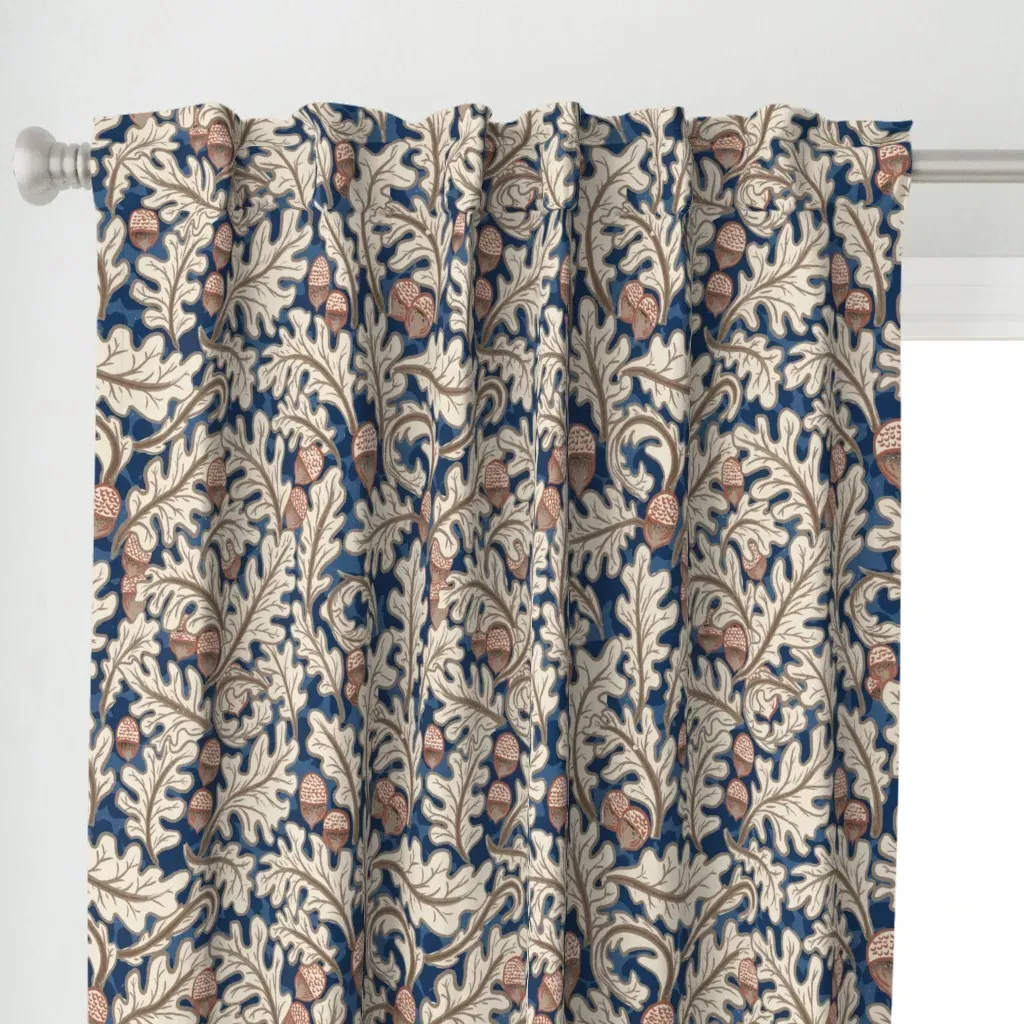 Acorns And Oak Leaves Curtain Panel - Beige alternate view