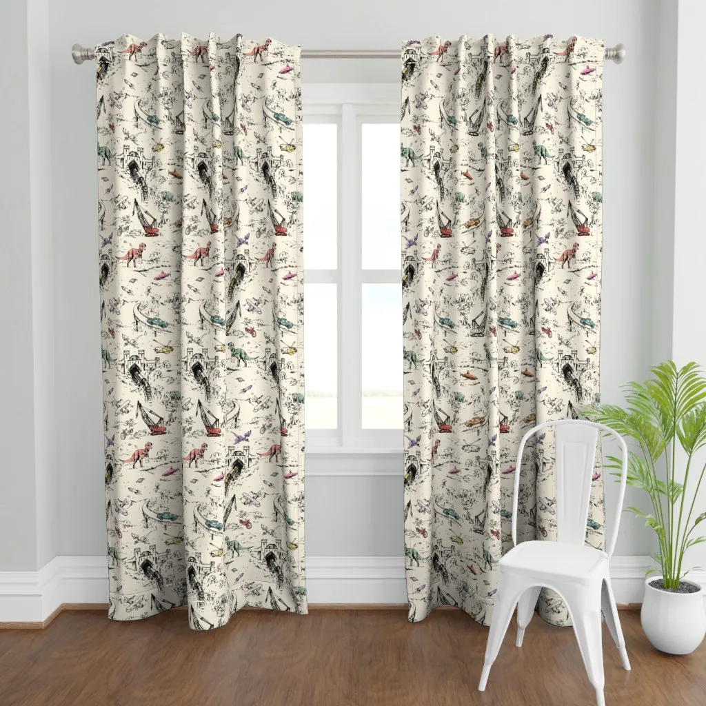 Adventure Toile Jax Curtain Panel - Black product